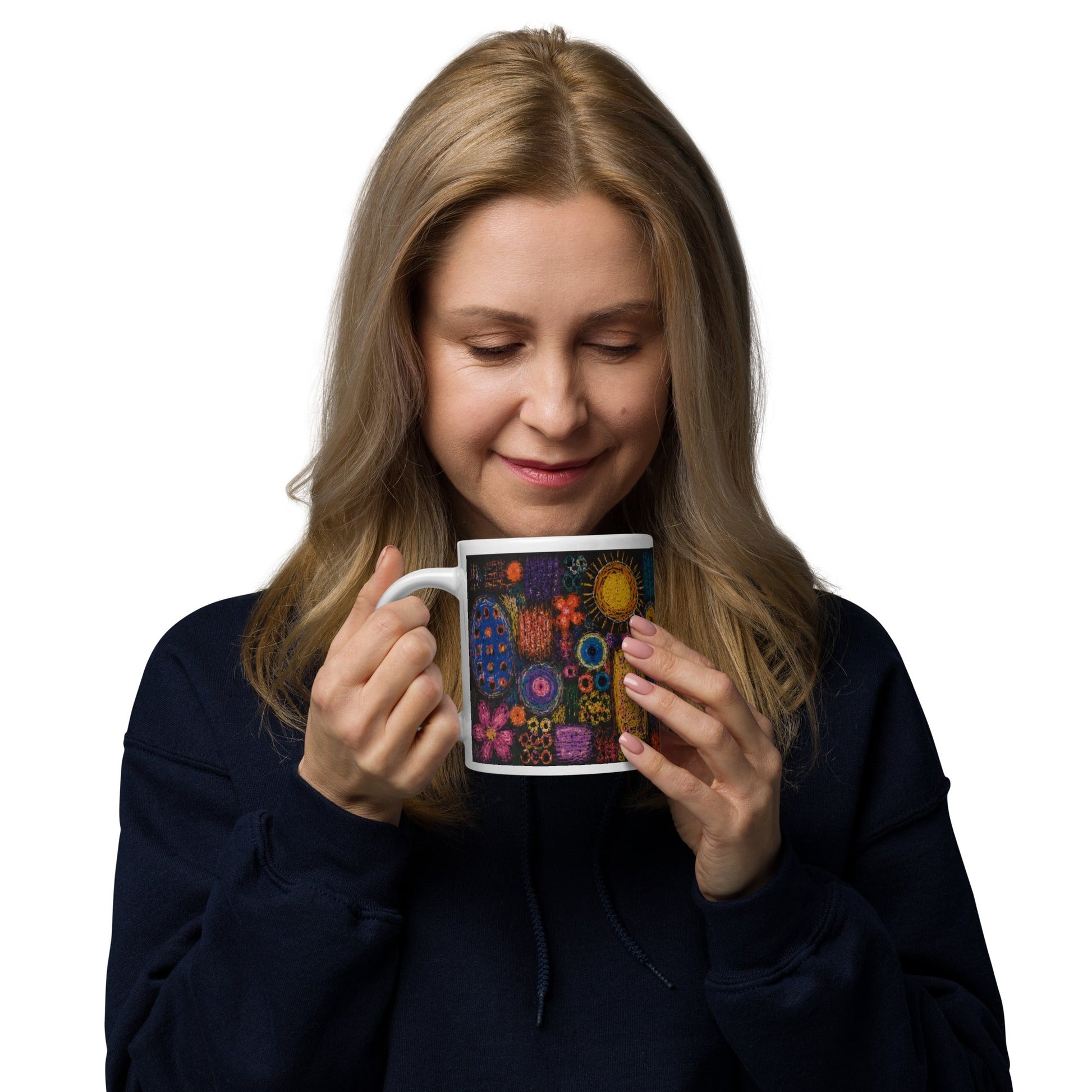 White glossy mug find your way to say it