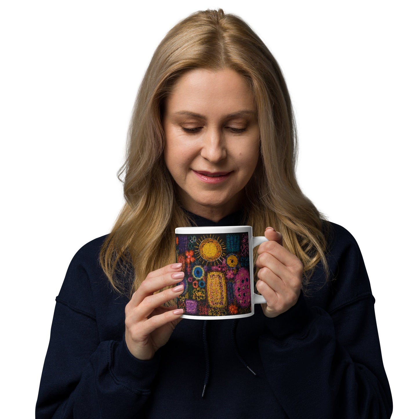 White glossy mug find your way to say it